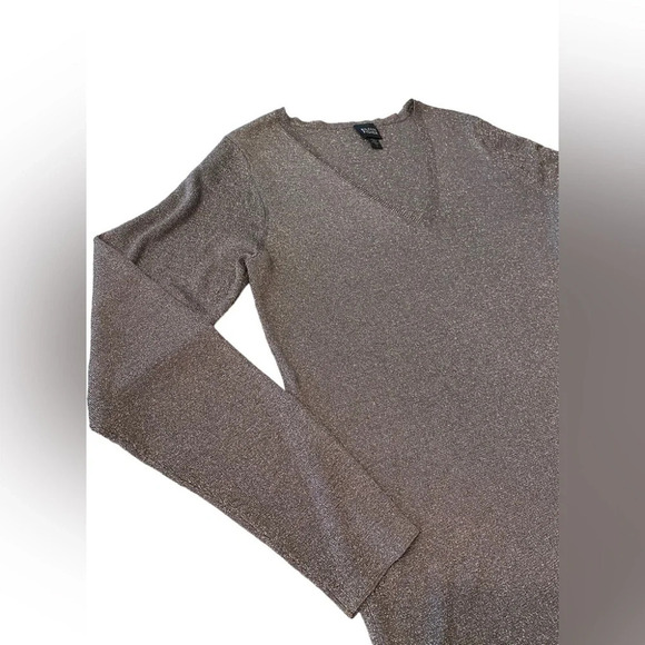 Eileen Fisher Metallic V-Neck Sweater - Picture 2 of 8